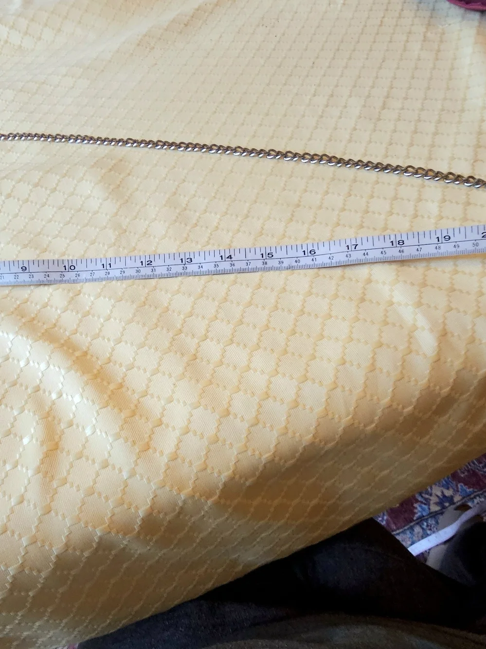 Source Unknown Yellow Textured Crossbody with Silver Chain - Picture 10 of 14